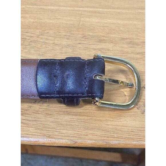 Bordeaux by Custom Leather Mens Brown Split Leather Belt Size 40 Made in Canada - Picture 3 of 11